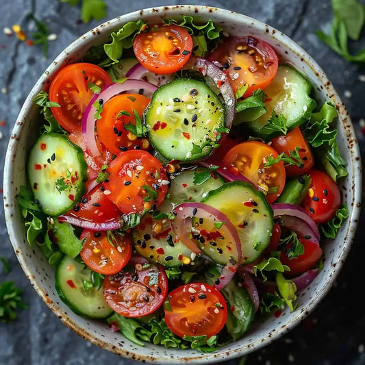 Deliciosa ensalada saludable fácil y rápida